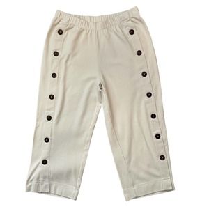 Appleseed’s Petite Beige Sahara Knit Cropped Pants Size PM